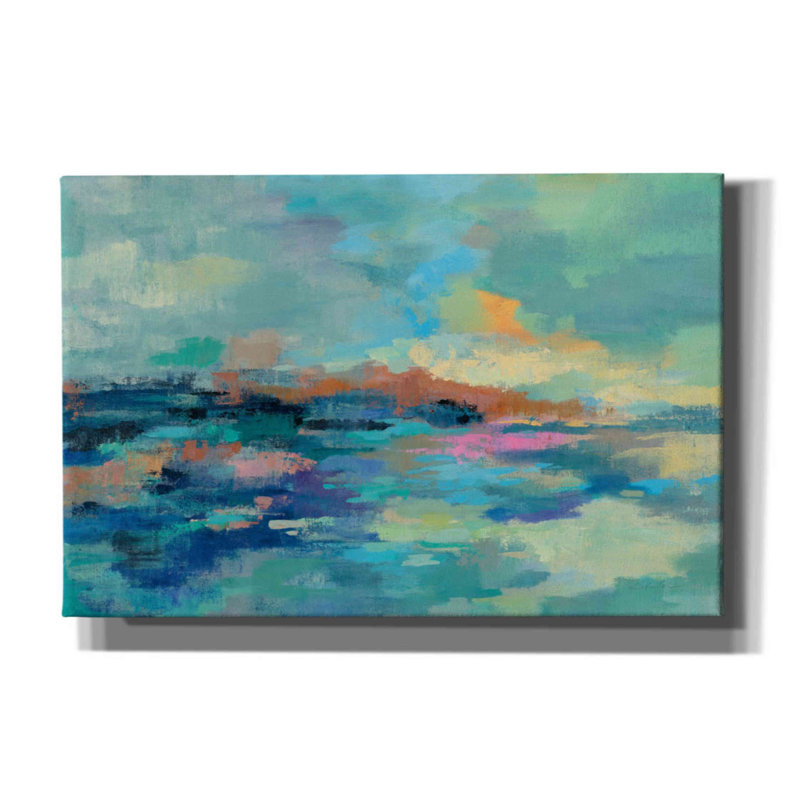 Summer Seaside " Summer Seaside " by Silvia Vassileva Painting Print, 12" H x 18" W x 0.75" D