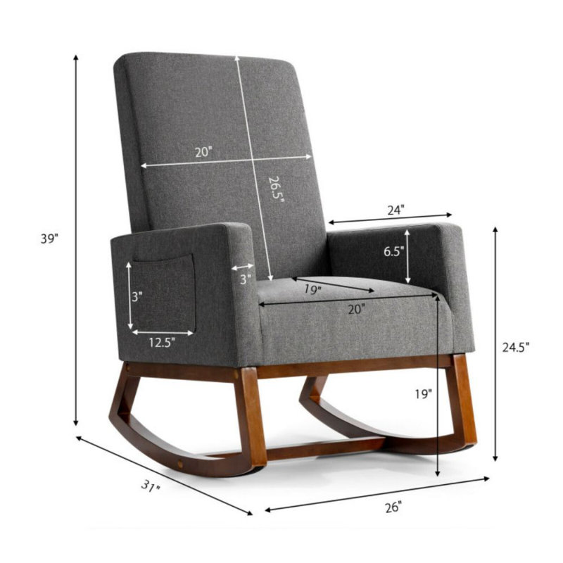Aylene Upholstered Rocking Chair