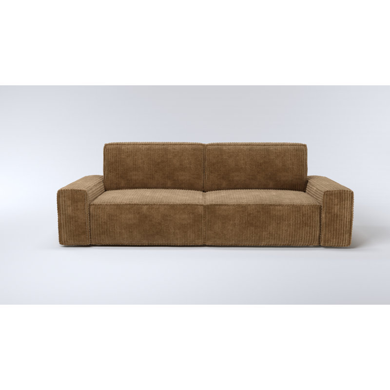 Candee 3 Seater Corduroy Sleeper, Brown