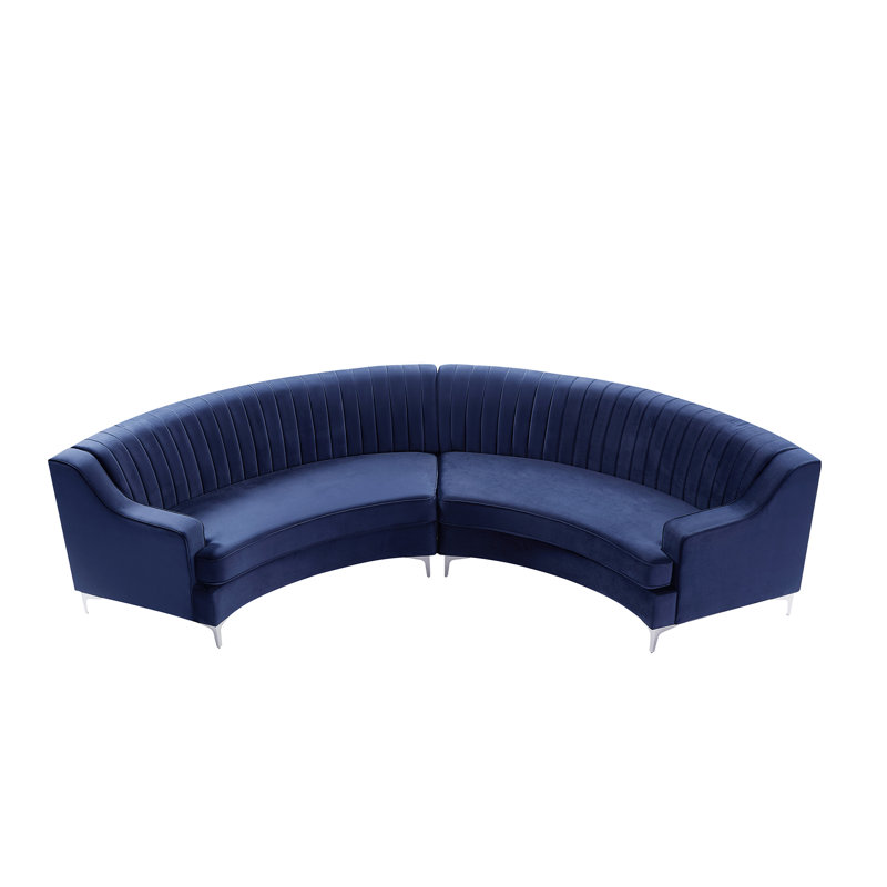 Ensemble de salon 2 pièces L Upold, Bleu marine