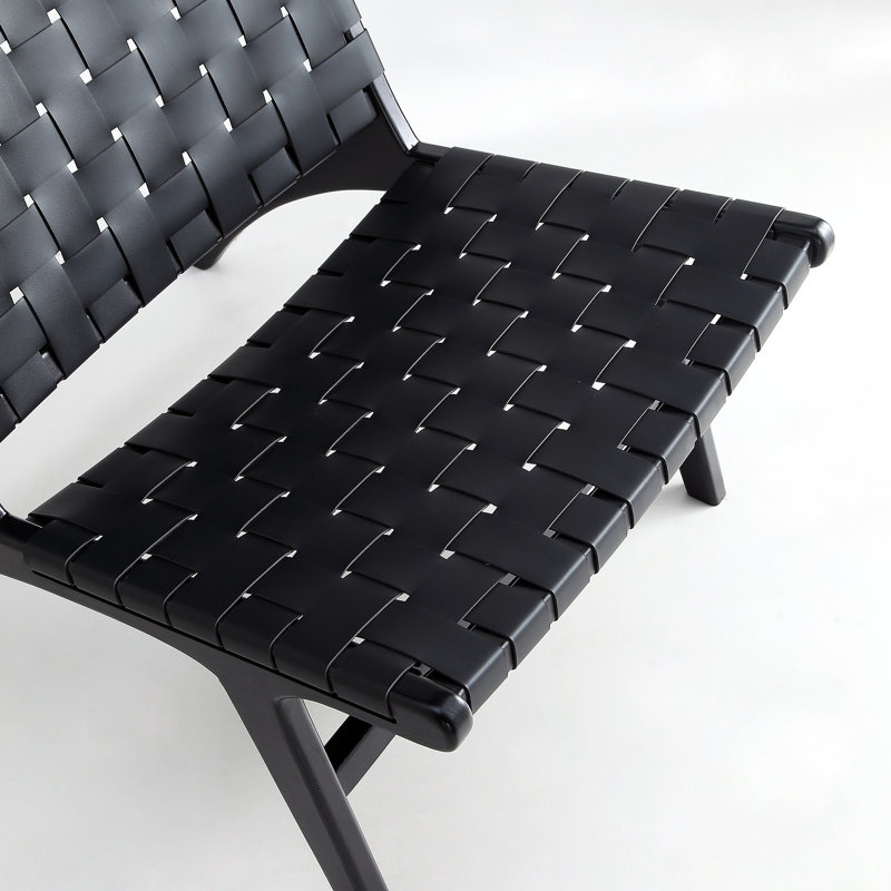 Fauteuil d'appoint en cuir vegan Maintenon, Noir