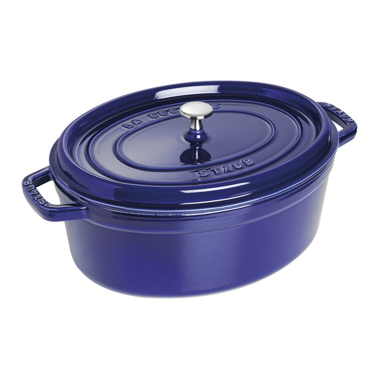 Staub Cast Iron 11-inch Traditional Skillet - Dark Blue