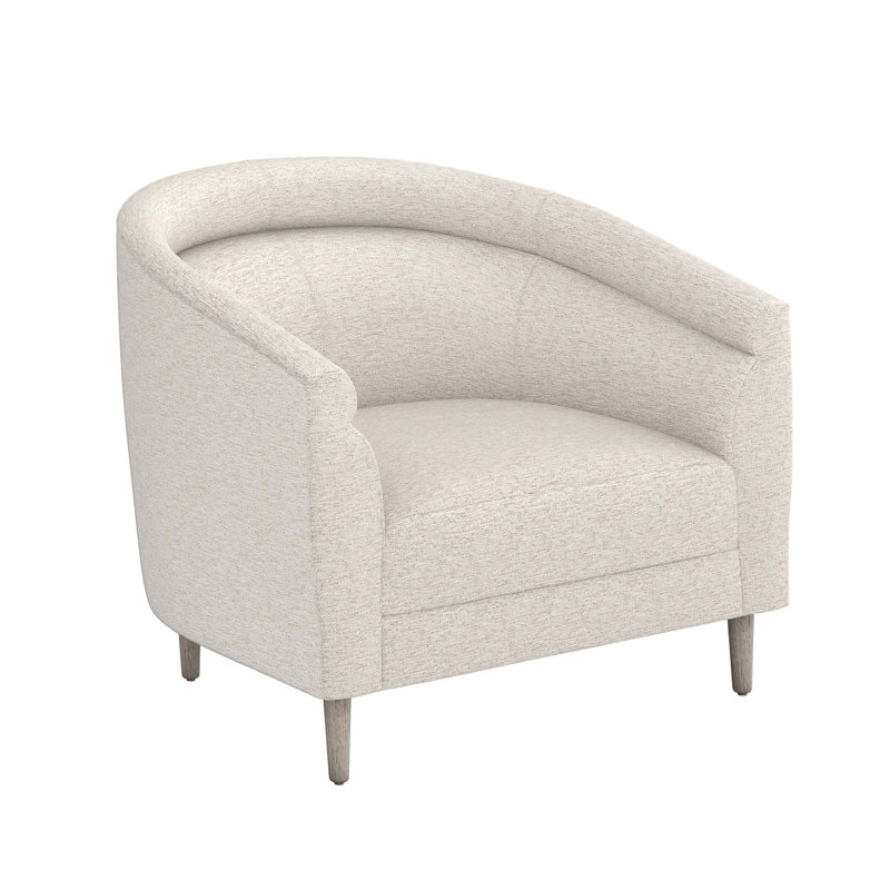 Fauteuil demi-tonneau Capri, Gris clair, Chenille flottante