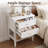 Solid Wood White Side Table-291700573