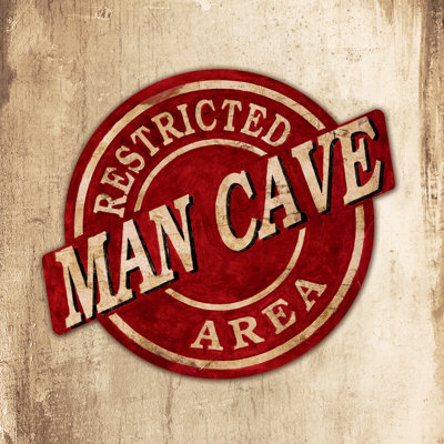 Man Cave Restricted - Wrapped Canvas Print
