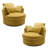 Upholstered Swivel Lounge Armchair With Pillow(Set of 2)-116445231