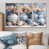 Toile naturelle avec cadre flottant