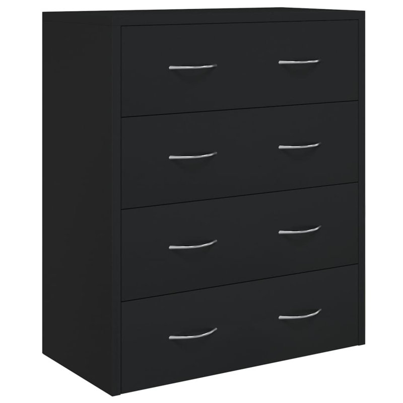 Vanwinkle 60cm W 4 - Drawer Chest of Drawers, Black