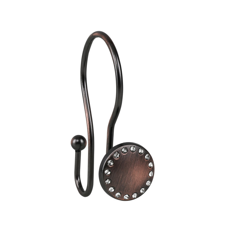 Oil Rubbed Bronze Zinc Double Shower Curtain Hooks
