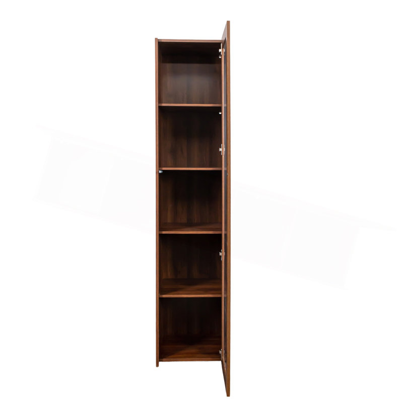 Vitrine avec portes en verre, armoire de rangement Curio avec 5 tablettes, bibliothèque avec lumières DEL