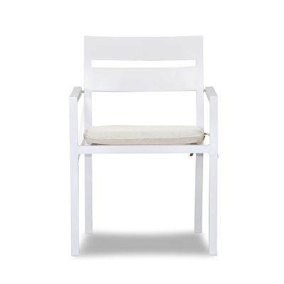 Vivant Aluminum Outdoor Dining Armchair with Cushion -  Joss & Main, D5B191FE518548F2823D5F2AB1CEA3F5