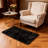 Soft Fluffy Black Faux Sheepskin Area Rug-168919343