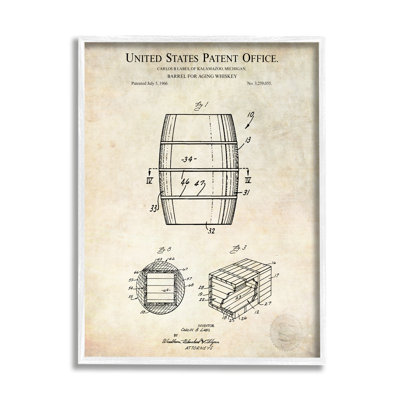 Conception de brevet de whisky vieilli en baril de liqueur