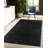 Feather Talisha Black Area Rug-232157848