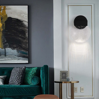 Round Acrylic Wall Sconce LED Bedroom Lamp