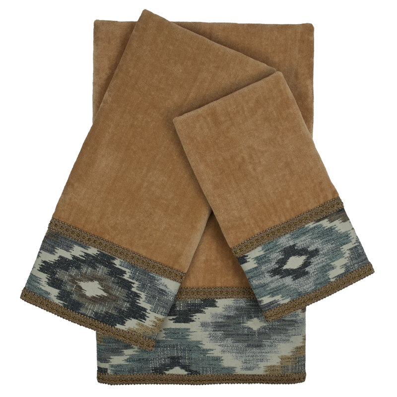 Ensemble de serviettes 100% coton 3 pièces Maricopa, En forme de pépite