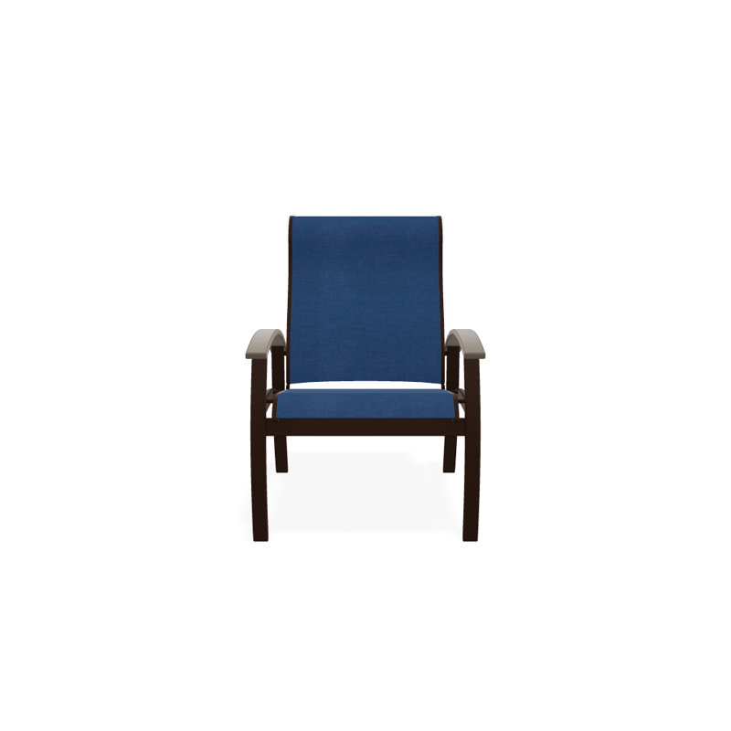 Chaise de patio Askar, Kona texturé, Désert, Cobalt 35D Sunbrella®