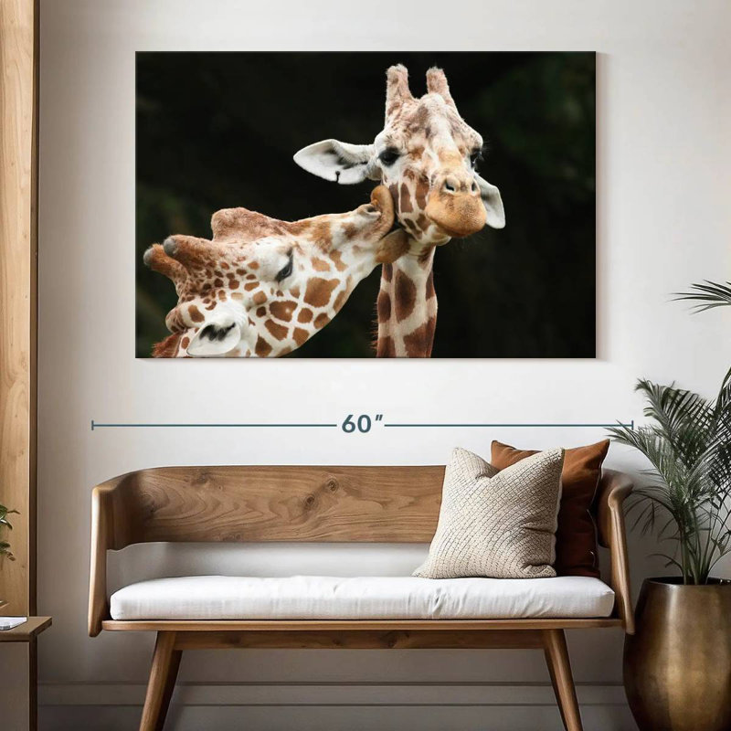 Kissing Giraffes, H 34 po x l 51 po