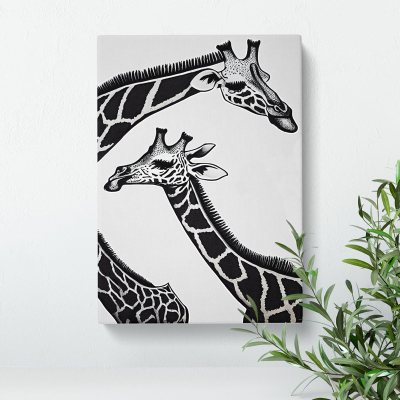 XC1022-4795X Two Giraffes - Wrapped Canvas Print, 50cm H x 35cm W x 3cm D