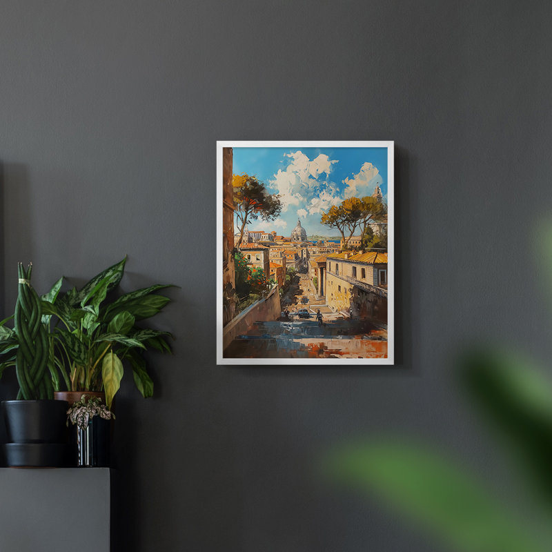 Paysages de la série CCCCXC III - Impression encadrée de qualité supérieure - Prêt à être accroché - Aucun clou requis