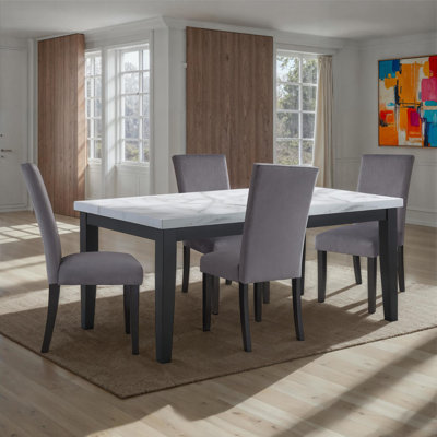 Sterling Marble Top Dining Table Set
