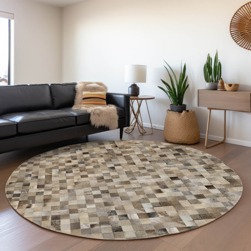 Premium Machine Washable Jaylia AMF98 Rug, Round 8'