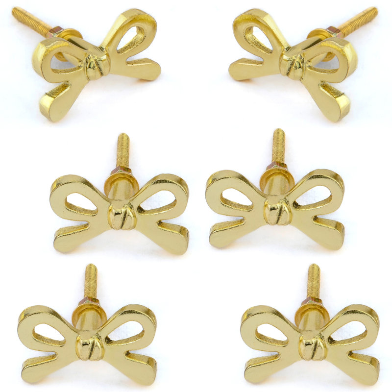 Multipack de boutons de fantaisie Bow 1 7/8 ", Doré