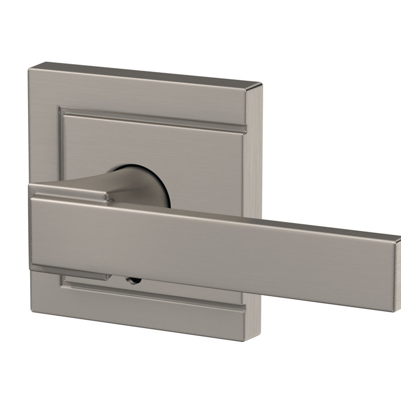 Dempsey Custom Northbrook Non-Turning Lever with Upland Trim, Satin Nickel