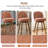 26" Swivel Upholstered Counter Stool With Solid Wood Frame-1355595998