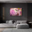 Art mural en verre Lark Manor ™ «Pink Dahlias» par Carol Cavalaris, 36 po x 24 po