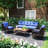 4 - Piece Outdoor Patio Sofa Seating Group With Cushions-408187545