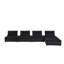 Canapé modulaire en velours noir 5 pièces Anna-806888956