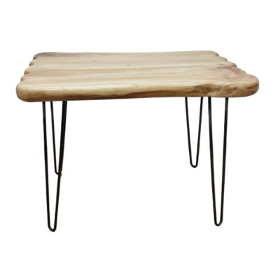 Live Edge Coffee Table With Metal Legs - 28X20x20.5"