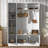 79 Inch Tall Modern Hall Tree with Shoe Storage, 4-in-1 Entryway Bench, 6 Cabinets, 4 Coat Hooks, and Adjustable Shelf