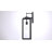 1-Light Matte Black Outdoor Wall Lantern with Clear Glass Shade-86473697