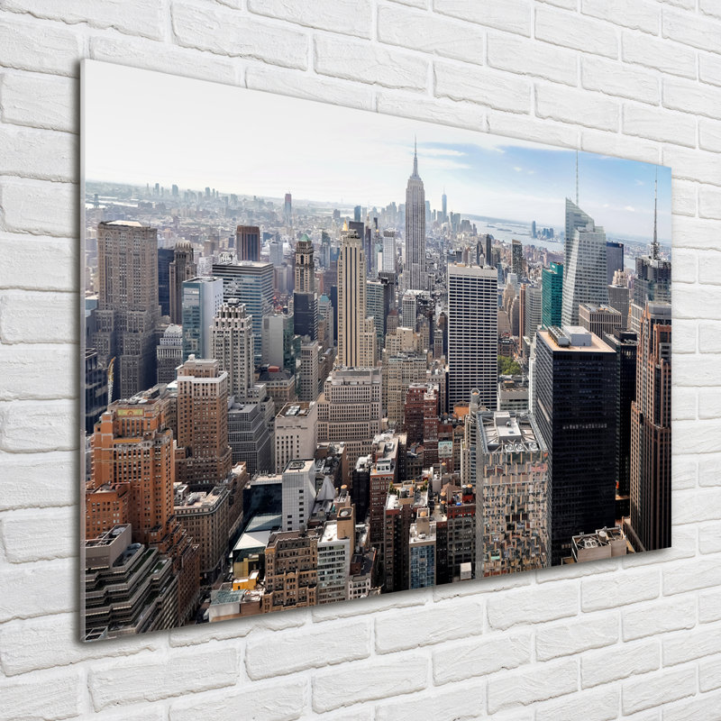 New York - No Frame Print on Glass