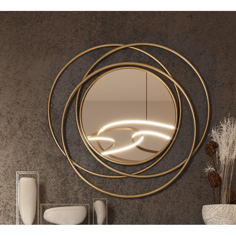 Atiana Metal Round Wall Mirror