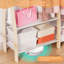 37.6'' Height Piney Clothes Rack with 4 storage shelves