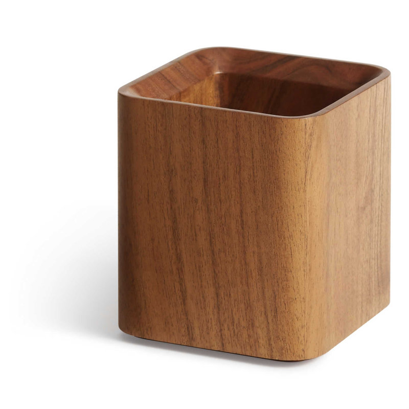 Square One Pencil Holder, Acacia