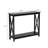 Entryway Table, Expresso Coloured Console, X Frame Design, Open Shelf Storage-1340952467