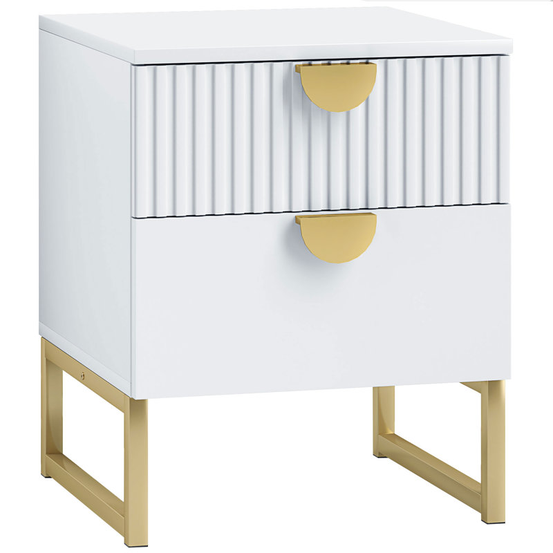 40cm W Manufactured Wood Bedside Table