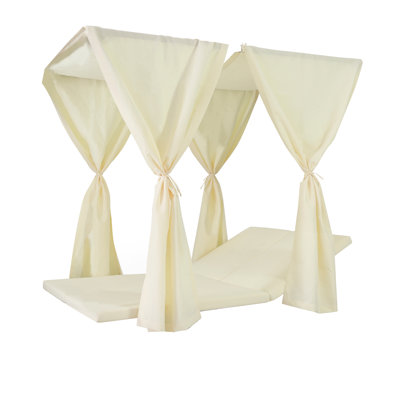 Ensemble de coussin de lit de jour et de rideau d'extérieur crème Kenzie - Remplacement de chaise longue imperméable