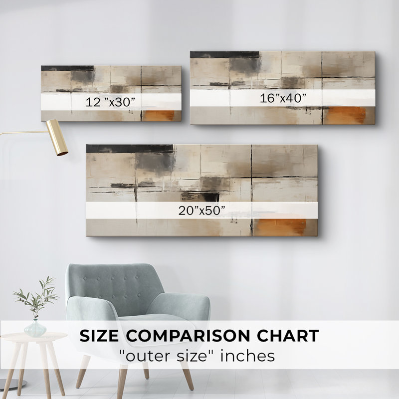 Abstract Series 3 #XCV-Wide Gallery Wrapped Canvas, 12" H x 30" W