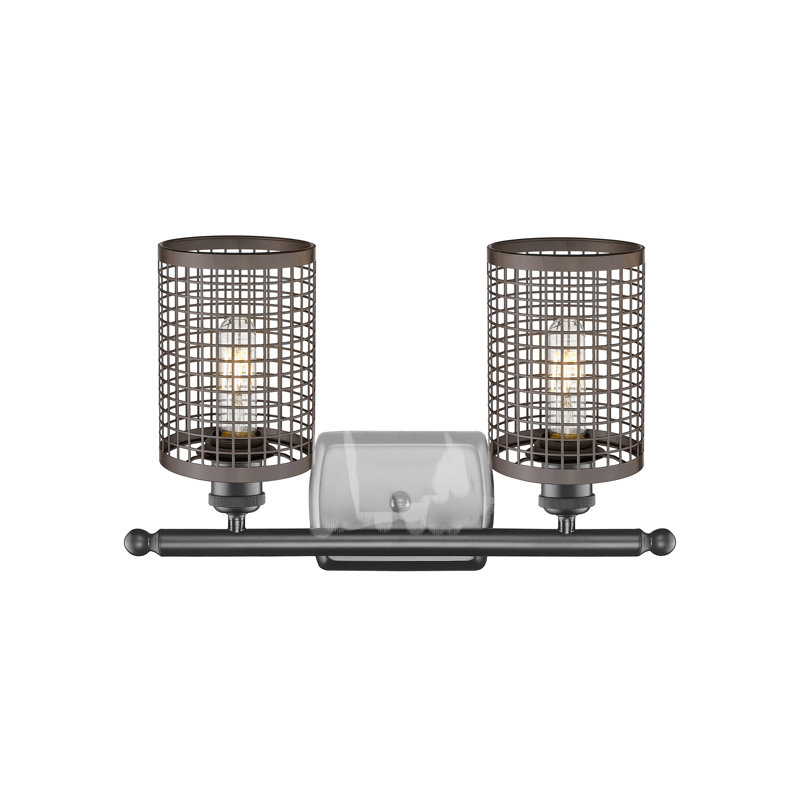 Éclairage pour meuble-lavabo à 2 lumières Jerine, Bronze huilé