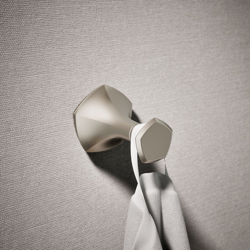 Occasion® Wall Mounted Robe Hook, Vibrant Brushed Nickel