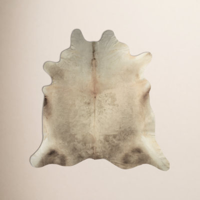 Charlize Pearlish Beige Handmade Cowhide Rug