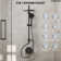 Wall Mount Pressure-Balanced Shower System,10"Rainfall Shower Head with Slider Bar Handheld Spray