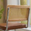 Chaises de salle à manger RetroWeave recouvertes de cuir PU avec pattes en métal-135411783