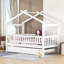Lit simple en bois avec lit gigogne simple, blanc