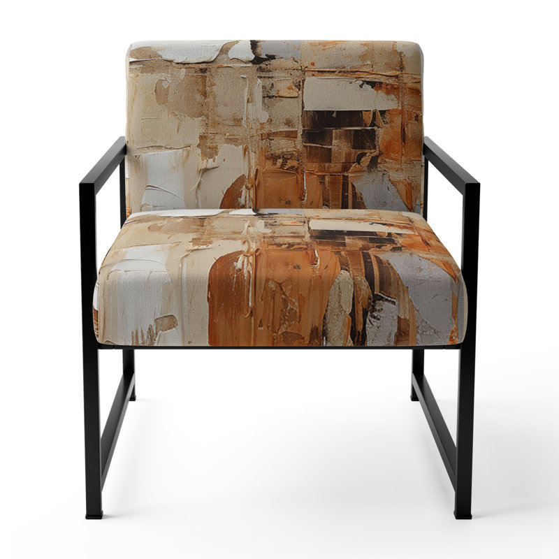Chaise d'appoint rembourrée Beige Gray, Noir